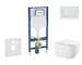 Geberit Duofix - Set předstěnové instalace, klozetu Gaia a sedátka softclose, tlačítko Sigma30, bílá/bílá mat SANI11CA3142B