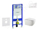 Geberit Duofix - Set předstěnové instalace, klozetu Gaia a sedátka softclose, tlačítko Sigma30, bílá/chrom SANI11CA3123
