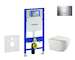 Geberit Duofix - Set předstěnové instalace, klozetu Gaia a sedátka softclose, tlačítko Sigma30, chrom/chrom mat SANI11CA1133