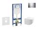 Geberit Duofix - Set předstěnové instalace, klozetu Gaia a sedátka softclose, tlačítko Sigma30, chrom/chrom mat SANI11CA1127B