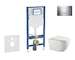 Geberit Duofix - Set předstěnové instalace, klozetu Gaia a sedátka softclose, tlačítko Sigma30, chrom/chrom mat SANI11CA1133B