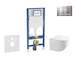 Geberit Duofix - Set předstěnové instalace, klozetu Gaia a sedátka softclose, tlačítko Sigma30, chrom mat/chrom SANI11CA1128B