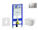Geberit Duofix - Set předstěnové instalace, klozetu Gaia a sedátka softclose, tlačítko Sigma30, chrom mat/chrom SANI11CA1134