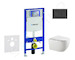 Geberit Duofix - Set předstěnové instalace, klozetu Gaia a sedátka softclose, tlačítko Sigma30, matná černá/černá SANI11CA5106