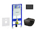 Geberit Duofix - Set předstěnové instalace, klozetu Gaia a sedátka softclose, tlačítko Sigma30, matná černá/černá SANI11CA5502