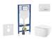 Geberit Duofix - Set předstěnové instalace, klozetu Gaia a sedátka softclose, tlačítko Sigma50, chrom/alpská bílá SANI11CA3141B