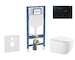 Geberit Duofix - Set předstěnové instalace, klozetu Gaia sedátka softclose, tlačítko Sigma01, černá SANI11CA5134B