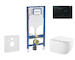 Geberit Duofix - Set předstěnové instalace, klozetu Gaia sedátka softclose, tlačítko Sigma01, černá SANI11CA5134B