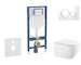 Geberit Duofix - Set předstěnové instalace, klozetu Gaia sedátka softclose, tlačítko Sigma20, bílá/pozlacená SANI11CA3140B