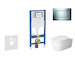 Geberit Duofix - Set předstěnové instalace, klozetu ME by Starck a sedátka softclose, tlačítko Sigma20, lesklý chrom/matný chrom