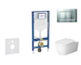 Geberit Duofix - Set předstěnové instalace, klozetu ME by Starck a sedátka softclose, tlačítko Sigma20, matný chrom/chrom SANI11