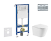 Geberit Duofix - Set předstěnové instalace, klozetu Nefia a sedátka softclose, tlačítko Delta01, lesklý chrom SANI11CA1163