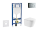 Geberit Duofix - Set předstěnové instalace, klozetu Nefia a sedátka softclose, tlačítko Sigma01, lesklý chrom SANI11CA1161