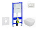 Geberit Duofix - Set předstěnové instalace, klozetu Oudee a sedátka softclose, tlačítko Delta, bílá SANI11CA3128