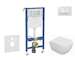 Geberit Duofix - Set předstěnové instalace, klozetu Oudee a sedátka softclose, tlačítko Delta, bílá SANI11CA3128B