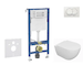 Geberit Duofix - Set předstěnové instalace, klozetu Oudee a sedátka softclose, tlačítko Delta, bílá SANI11CA3128B