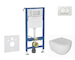 Geberit Duofix - Set předstěnové instalace, klozetu Oudee a sedátka softclose, tlačítko Delta, bílá SANI11CA3136B