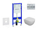 Geberit Duofix - Set předstěnové instalace, klozetu Oudee a sedátka softclose, tlačítko Delta01, lesklý chrom SANI11CA1104