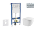 Geberit Duofix - Set předstěnové instalace, klozetu Oudee a sedátka softclose, tlačítko Delta01, lesklý chrom SANI11CA1160