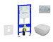 Geberit Duofix - Set předstěnové instalace, klozetu Oudee a sedátka softclose, tlačítko Delta01, matný chrom SANI11CA1105