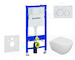 Geberit Duofix - Set předstěnové instalace, klozetu Oudee a sedátka softclose, tlačítko Delta20, alpská bílá SANI11CA3131