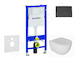 Geberit Duofix - Set předstěnové instalace, klozetu Oudee a sedátka softclose, tlačítko Delta50, matná černá SANI11CA5132