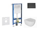 Geberit Duofix - Set předstěnové instalace, klozetu Oudee a sedátka softclose, tlačítko Delta50, matná černá SANI11CA5132B