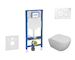 Geberit Duofix - Set předstěnové instalace, klozetu Oudee a sedátka softclose, tlačítko Sigma01, alpská bílá SANI11CA3100B