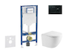 Geberit Duofix - Set předstěnové instalace, klozetu Oudee a sedátka softclose, tlačítko Sigma01, černá SANI11CA5161