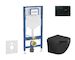 Geberit Duofix - Set předstěnové instalace, klozetu Oudee a sedátka softclose, tlačítko Sigma01, černá SANI11CA5508