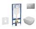 Geberit Duofix - Set předstěnové instalace, klozetu Oudee a sedátka softclose, tlačítko Sigma01, lakovaný matný chrom SANI11CA11