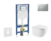 Geberit Duofix - Set předstěnové instalace, klozetu Oudee a sedátka softclose, tlačítko Sigma01, lakovaný matný chrom SANI11CA21