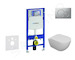 Geberit Duofix - Set předstěnové instalace, klozetu Oudee a sedátka softclose, tlačítko Sigma01, lakovaný matný chrom SANI11CA11