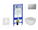 Geberit Duofix - Set předstěnové instalace, klozetu Oudee a sedátka softclose, tlačítko Sigma01, lakovaný matný chrom SANI11CA11