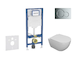 Geberit Duofix - Set předstěnové instalace, klozetu Oudee a sedátka softclose, tlačítko Sigma01, lesklý chrom SANI11CA1100B