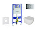 Geberit Duofix - Set předstěnové instalace, klozetu Oudee a sedátka softclose, tlačítko Sigma01, lesklý chrom SANI11CA1120
