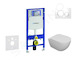 Geberit Duofix - Set předstěnové instalace, klozetu Oudee a sedátka softclose, tlačítko Sigma20, bílá/chrom SANI11CA3103