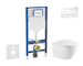 Geberit Duofix - Set předstěnové instalace, klozetu Oudee a sedátka softclose, tlačítko Sigma20, bílá/chrom SANI11CA31130