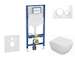 Geberit Duofix - Set předstěnové instalace, klozetu Oudee a sedátka softclose, tlačítko Sigma20, bílá/pozlacená SANI11CA3125B