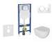 Geberit Duofix - Set předstěnové instalace, klozetu Oudee a sedátka softclose, tlačítko Sigma20, bílá/pozlacená SANI11CA3133B