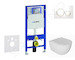 Geberit Duofix - Set předstěnové instalace, klozetu Oudee a sedátka softclose, tlačítko Sigma20, bílá/pozlacená SANI11CA3133