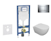 Geberit Duofix - Set předstěnové instalace, klozetu Oudee a sedátka softclose, tlačítko Sigma20, chrom SANI11CA1101B