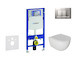 Geberit Duofix - Set předstěnové instalace, klozetu Oudee a sedátka softclose, tlačítko Sigma20, lakovaný chrom mat/chrom SANI11