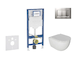 Geberit Duofix - Set předstěnové instalace, klozetu Oudee a sedátka softclose, tlačítko Sigma20, lakovaný chrom mat/chrom SANI11