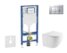 Geberit Duofix - Set předstěnové instalace, klozetu Oudee a sedátka softclose, tlačítko Sigma20, lakovaný chrom mat/chrom SANI11