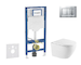 Geberit Duofix - Set předstěnové instalace, klozetu Oudee a sedátka softclose, tlačítko Sigma20, lakovaný chrom mat/chrom SANI11