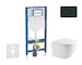 Geberit Duofix - Set předstěnové instalace, klozetu Oudee a sedátka softclose, tlačítko Sigma20, matná černá/černá SANI11CA5157