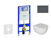 Geberit Duofix - Set předstěnové instalace, klozetu Oudee a sedátka softclose, tlačítko Sigma20, matná černá/černá SANI11CA5104