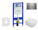 Geberit Duofix - Set předstěnové instalace, klozetu Oudee a sedátka softclose, tlačítko Sigma20, nerez SANI11CA6100