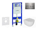 Geberit Duofix - Set předstěnové instalace, klozetu Oudee a sedátka softclose, tlačítko Sigma20, nerez SANI11CA6101